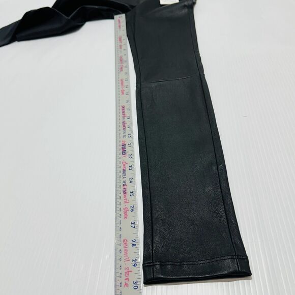 Theory Adbelle L2 Leggings Size 2 Black Leather Mid-Rise Skinny Leg NWT $995 - Picture 9 of 15